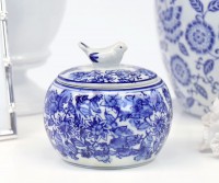 Nightingale Blue & White Pot