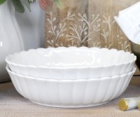 Charlotte Shallow Serving Bowl - White