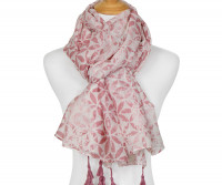 Poppy Dusty Pink Tassel Scarf