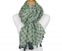 Pascal Green Tassel Scarf