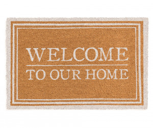 White Welcome To Our Home Doormat