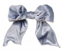 Sky Blue Velvet Bow on Clip