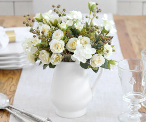 Set 3 Camille Ivory White Rose Bouquets