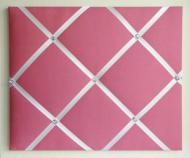 Raspberry Chic Ribbon Memo Board