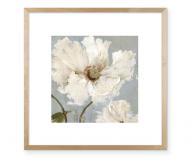 Cadence I White Flower Wall Art Framed