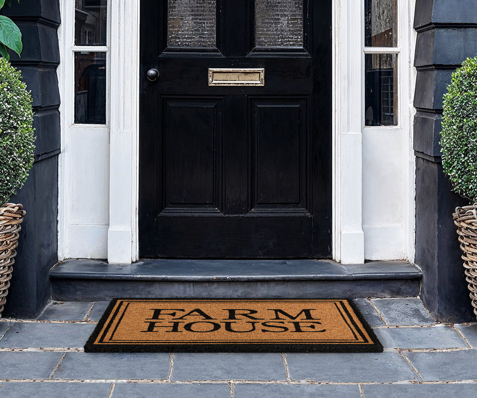 Black Oxford Farm House Doormat