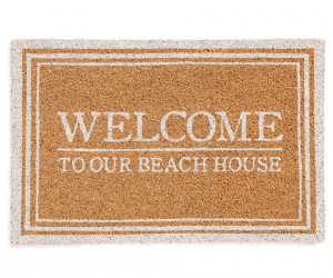 White Welcome To Our Beach House Doormat