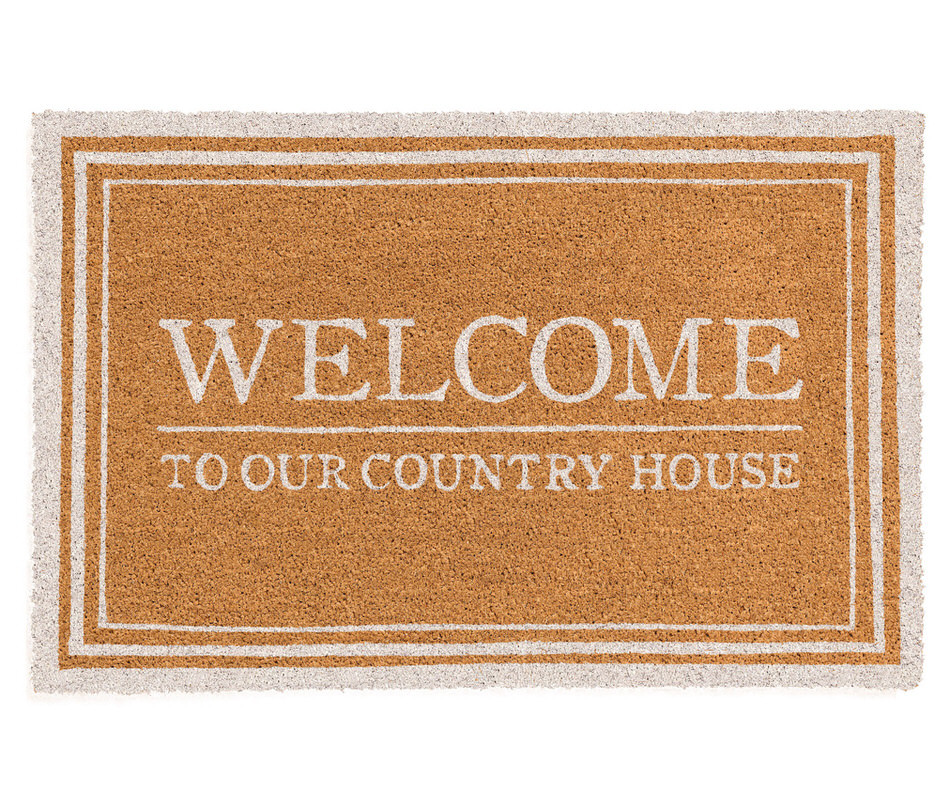 White Welcome To Our Country House Doormat