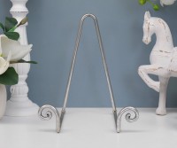 Silver Scroll Plate Stand / Recipe Book Stand - Large