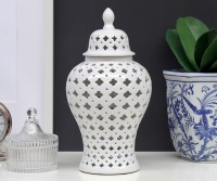 Astor Lace White Ginger Jar