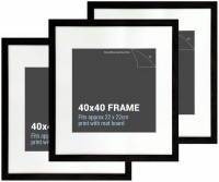 Set 3 40x40cm Square Black Picture Frames