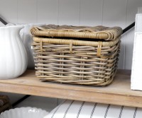 Small Woodbridge Rattan Storage Box with Lid