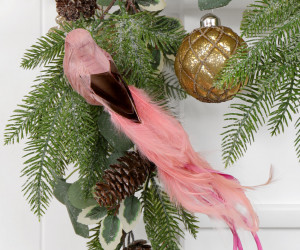 Divine Pink Bird Christmas Tree Decoration