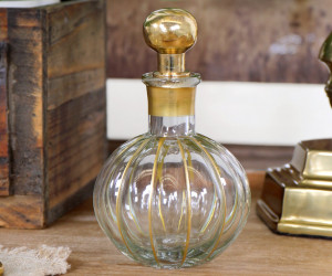 Small Amarosa Gold Glass Bottle