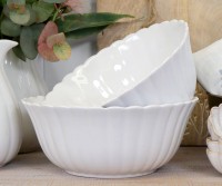 Charlotte Salad Serving Bowl - White