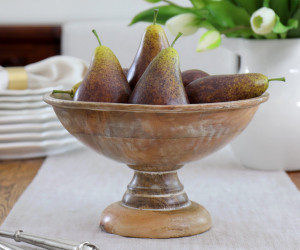 Carobella Mango Wood Fruit Bowl