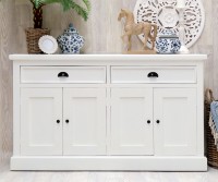 Chelsea 4 Door Buffet / Sideboard White - White Buffet Cabinet