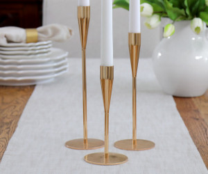 Medium Belle Gold Candlestick 22cm