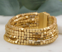 Sunkiss Gold Stack Cuff Bracelet