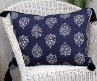 Avalon Navy Tassel Cushion