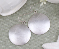 Orla Silver Disc Drop Earrings