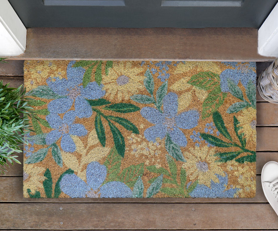 Demeter Blue & Yellow Flowers Doormat