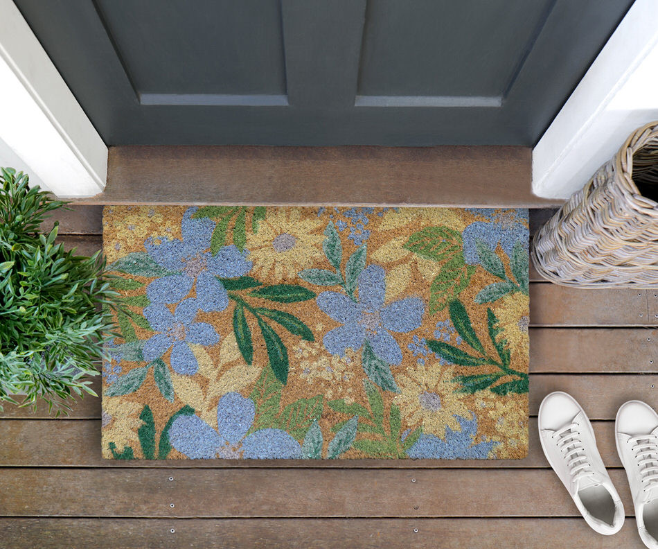 Demeter Blue & Yellow Flowers Doormat