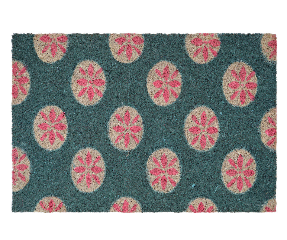 Leagrove Pink & Green Doormat