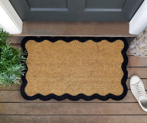 Aspley Wave Black Border Doormat