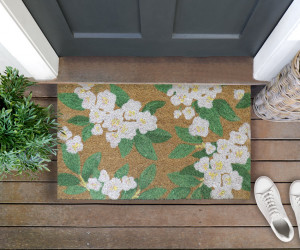 Swansea White Blossom Doormat 75x45cm