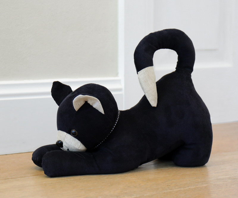 Boo the Black Cat Doorstop