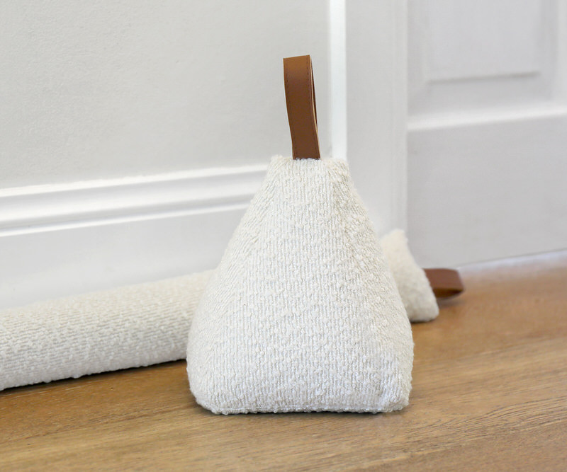 Ivory Boucle Draft Stopper - 90cm