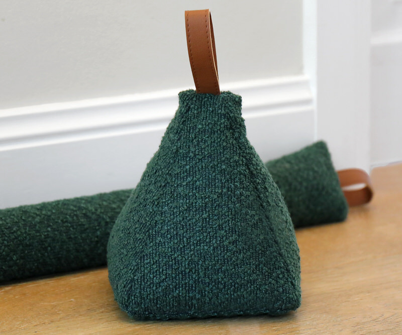 Forest Green Boucle Door Stop