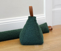 Forest Green Boucle Door Stop