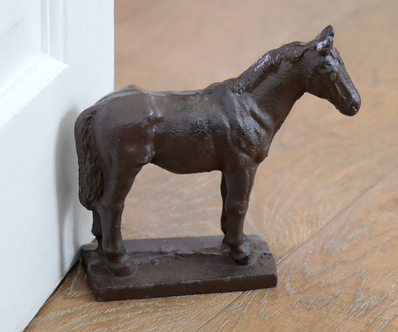 Captain the Horse Cast Iron Door Stop