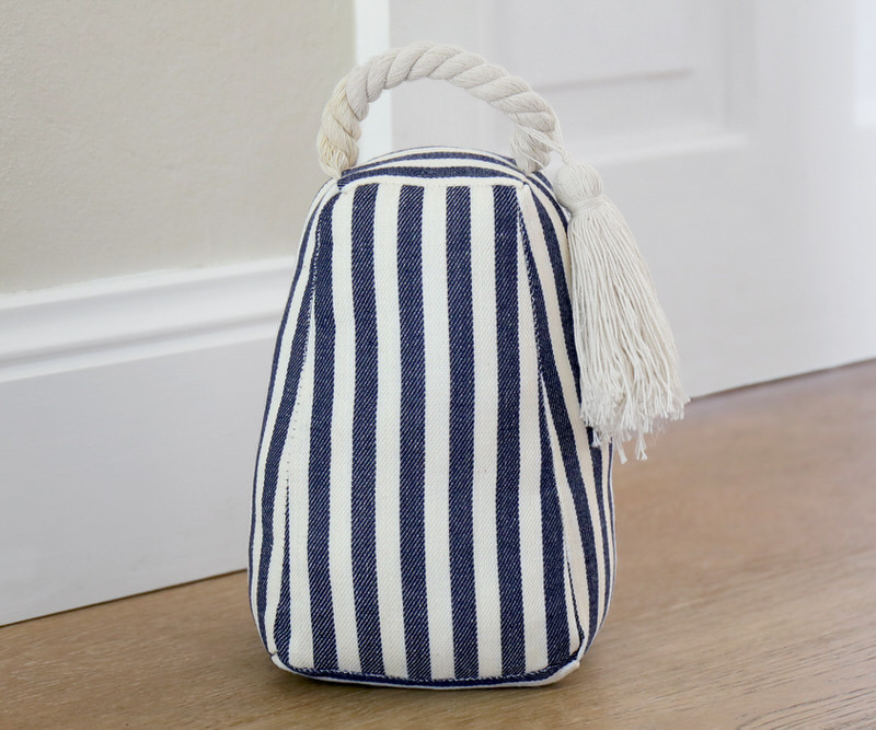 Longbeach Navy Stripe Door Stop