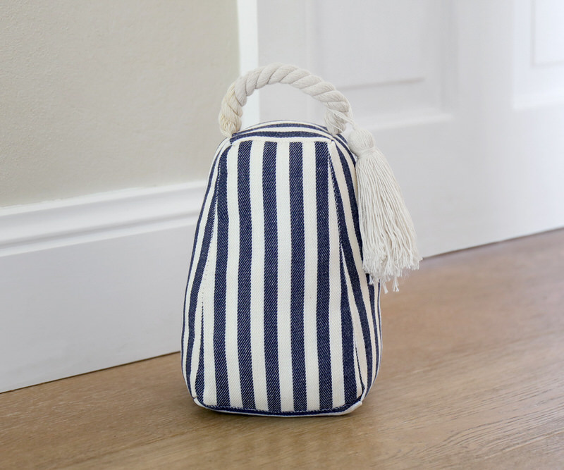 Longbeach Navy Stripe Door Stop