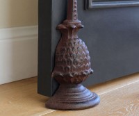 Tall Pineapple Doorstop - Antique Brown