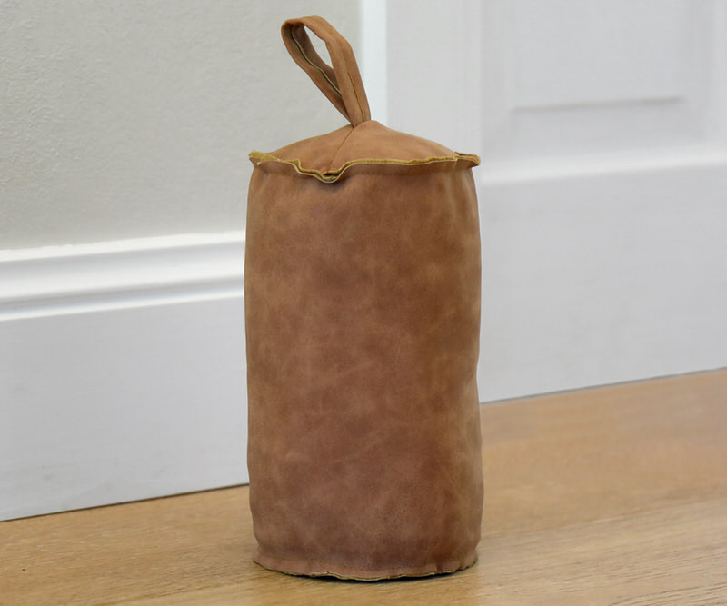 Farnham Tan Suede Door Stop