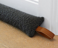 Charcoal Boucle Draft Stopper - 90cm