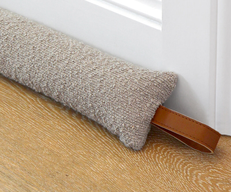 Taupe Boucle Draft Stopper - 90cm