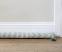 120cm Sage Abby Stripe Long Draftstopper - Slim