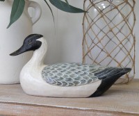 Appleyard Grey Duck Sculpture - Sitting