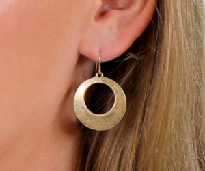 Luna Gold Hoop Earrings