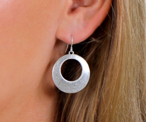 Luna Silver Hoop Earrings