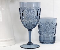 Set 4 Blue Flemington Outdoor Wine Glasses