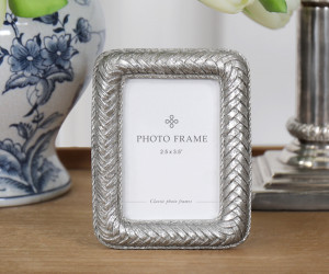 Florian Silver Braid Photo Frame 2.5x3.5