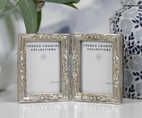 Amore Petite Double Silver Photo Frame 2.5x3.5