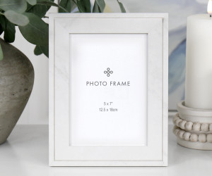 Carrara White Photo Frame 5x7