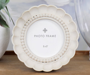 Laura Cream Flower Photo Frame 5x5